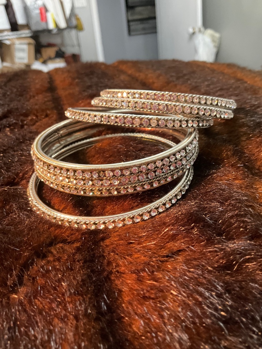 Set Rhinestone Diamond Bangles Bracelets - Picture 5 of 6